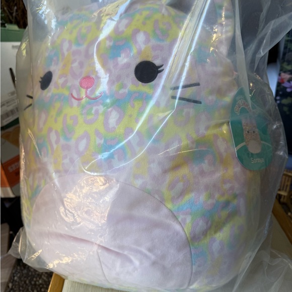 New LARGE 20" Still in Plastic! Colorful Cheetah-Corn Plush Toy Soraya - Picture 3 of 3